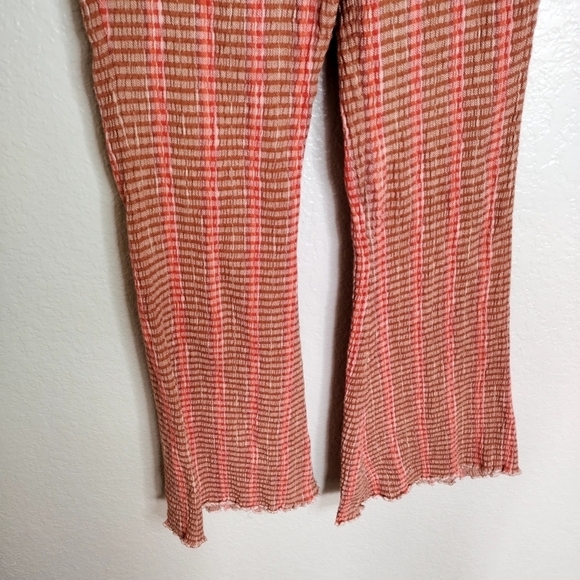 Free People Fine Line Flare Stripe Pull on pants Hippie Boho Gypsy Style sz Xs - Picture 4 of 8